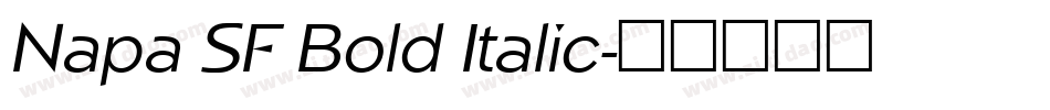 Napa SF Bold Italic字体转换